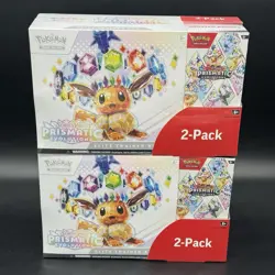 Pokemon Prismatic Evolutions ETB & Booster Bundle Costco Lot of 2 New Sealed - Image 1