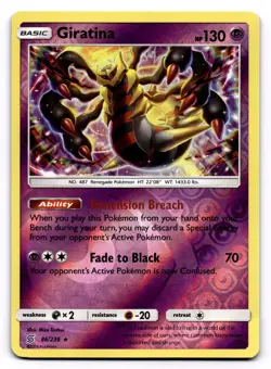 Giratina 86/236 Reverse Holo Rare Pokemon TCG SM - Unified Minds NM - Image 1