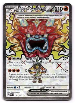 Hearthflame Mask Ogerpon ex 192/167 Ultra Rare Pokemon TCG Twilight Masquerade - Image 1