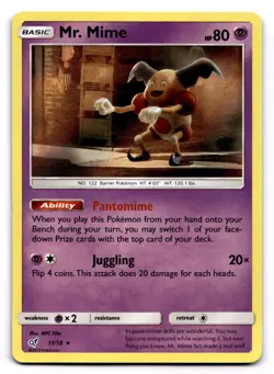 Mr. Mime 11/18 Rare Pokemon TCG Detective Pikachu NM - Image 1