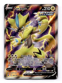 Zeraora V (Full Art) 165/198 Ultra Rare Pokemon TCG SWSH06: Chilling Reign NM - Image 1