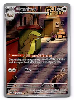 Gumshoos 153/132 Illustration Rare Pokemon TCG ME01: Mega Evolution NM - Image 1