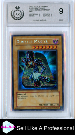 2003 YU GI OH GERMAN DUNKLER MAGIER POWER OF CHAOS G004 PGS9 - Image 1