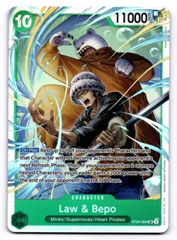 Law & Bepo ST24-004 SR One Piece CCG Starter Deck 24: GREEN Jewelry Bonney NM - Image 1