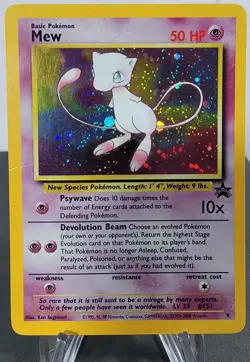 Pokemon Card: Mew HOLO Black Star Promo 9 (LP) WOTC Vintage - Image 1