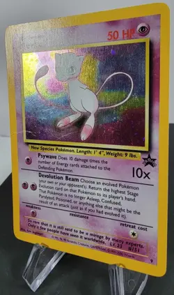 Pokemon Card: Mew HOLO Black Star Promo 9 (LP) WOTC Vintage - Image 3