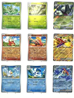 SV1 EVOLUTION LINE [X] | 9 Card Lot | Starters | Scarlet & Violet Base | NM/M - Image 1