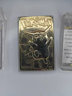 Pokemon™ Special Edition 23 karat Gold-Plated Trading Card #25 PIKACHU With COAs - Image 5