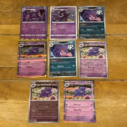 8X GENGAR Pokemon TCG Bundle including reverse holos, holos & pokeball cards - Image 1