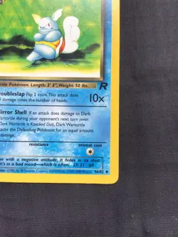 Pokemon Cards: Team Rocket 1st Edition Uncommon: Dark Wartortle 46/82 - Image 4