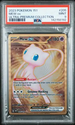 PSA 9 METAL Mew ex Full Art Ultra Rare 151 UPC Promo Pokemon Card SVP 205/165 - Image 1