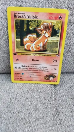 Pokemon TCG Brock's Vulpix Gym Heroes Card 73/132 NEAR MINT 1ST EDITION - Image 2