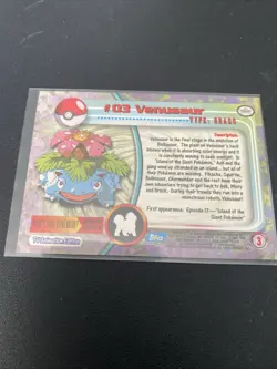 Pokemon 1999 Topps TV Venusaur #03 Card - Image 4