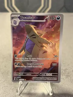 Pokemon TCG Tyranitar Holo Card Scarlet & Violet Paldea Evolved 222/193 - Image 1