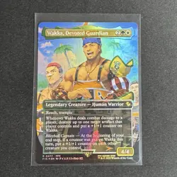Wakka, Devoted Guardian Borderless Chocobo Track FOIL MTG Final Fantasy 0477 - Image 1