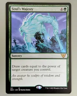 Soul's Majesty - Commander: Neon Dynasty #131 Rare - Near Mint - MtG - Image 1