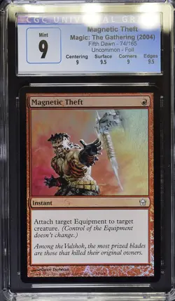 MAGNETIC THEFT Fifth Dawn Foil U CGC 9 Q++ MTG [Nostalgium] - Image 1