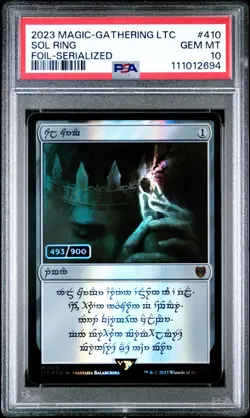 PSA 10 GEM MT Sol Ring Serial Human | Lord of the Rings | LOTR x MTG 493/900 - Image 1