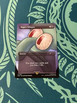 Night’s Whisper 1937 Borderless NON Foil SpongeBob Secret Lair SLD MTG Magic - Image 1
