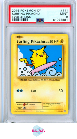 PIKACHU POKEMON 111/108 2016 EVOLUTIONS - ENGLISCH PSA 9 - Image 1