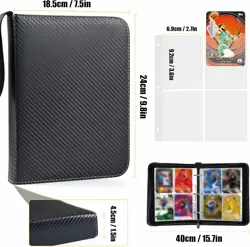 Pokemon Trading Card Binder Holds 400 Cards 4 Pocket Album TCG CCG MTG Game UK - Image 2