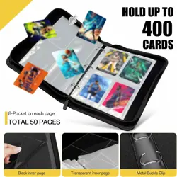 Pokemon Trading Card Binder Holds 400 Cards 4 Pocket Album TCG CCG MTG Game UK - Image 3