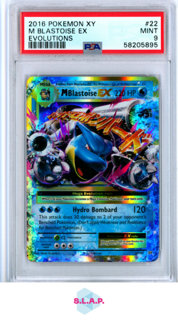 BLASTOIS POKEMON 22/108 2016 EVOLUTIONS EX ENGLISCH PSA 9 - Image 1