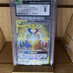 Pokemon Latias & Latios GX Shining Together Mu Holo Chinese 2023 CGC 8 - Image 1