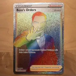 Pokemon Boss's Orders Giovanni 200/192 Full Art Holo Trainer Rainbow Rare - Image 1