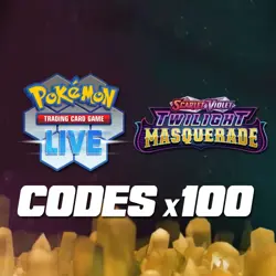 Pokemon TCG Live - 100 Twilight Masquerade Codes - Sent via message - Image 1