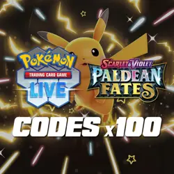 Pokemon TCG Live - 100 Paldean Fates Codes - Sent via message - Image 1
