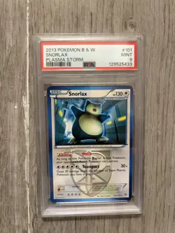 2013 POKEMON B&W PLASMA STORM #101 SNORLAX PSA 9 - Image 1