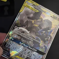 Pokemon Card - Lucario & Melmetal Black Star Promo SM192 Tag Team Alt Art Holo - Image 2