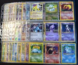 Lot of 90 ALL HOLO Vintage Pokemon Card Binder Collection - Image 1
