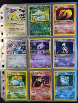 Lot of 90 ALL HOLO Vintage Pokemon Card Binder Collection - Image 2