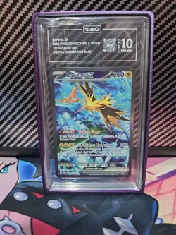 Pokemon Zapdos Ex 202/165 Sv: Scarlet & Violet 151 - TAG 10 Gem Mint - Image 1