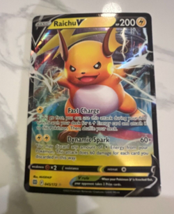 Raichu V 2022 Brilliant Full Art Ultra Rare Holo Pokemon Card 045/172 (NM) - Image 1