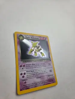 Pokemon TCG Dark Alakazam 1/82 Unlimited Holo Rare Team Rocket 1999 Holographic - Image 2