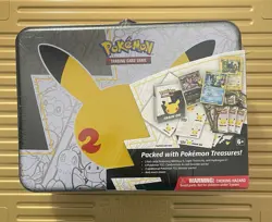 Pokemon TCG 25th Anniversary Celebrations Collector Chest Lunch Box Tin Sealed - Image 1