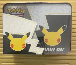 Pokemon TCG 25th Anniversary Celebrations Collector Chest Lunch Box Tin Sealed - Image 2