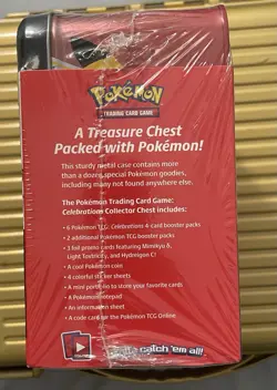 Pokemon TCG 25th Anniversary Celebrations Collector Chest Lunch Box Tin Sealed - Image 5