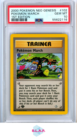 POKEMON MARCH 1ST EDITION POKEMON NEO GENESIS 1ST EDITION 2000 102 PSA 10 - Image 1
