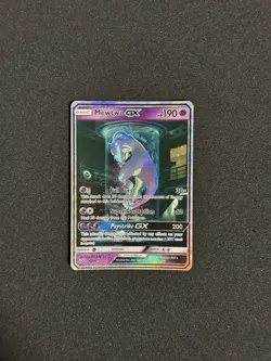 2017 POKEMON TCG S&M SHINING LEGENDS MEWTWO GX 78/73 FULL ART SECRET RARE HOLO - Image 2