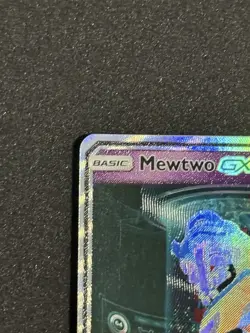 2017 POKEMON TCG S&M SHINING LEGENDS MEWTWO GX 78/73 FULL ART SECRET RARE HOLO - Image 4