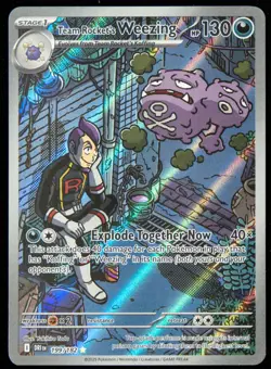 Pokemon Team Rocket's Weezing 199 Illustration Rare Destined Rivals - Image 1