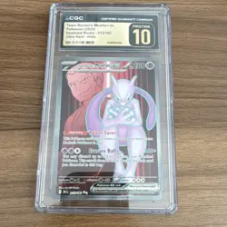 Pokemon Team Rocket's Mewtwo ex CGC PRISTINE 10 213/182 Destined Rivals - Image 1