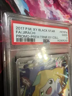 2017 Pokemon Xy Black Star Promo Fa/Jirachi #XY67a PSA 2 - Image 3