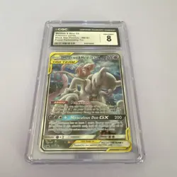 Pokemon Mewtwo & Mew GX TAG TEAM Black Star Promo SM191 CGC 8 - Image 1