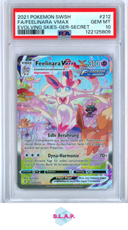 FEELINARA POKEMON 212 / 203 2021 DRACHENWANDEL GEM MINT DEUTSCH PSA 10 - Image 1