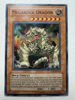 YUGIOH Megarock Dragon TLM-EN015 Super Rare LP - Image 1